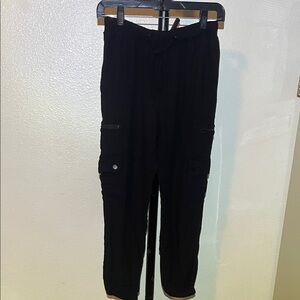 Rewash Black Cargo Jogger Pants